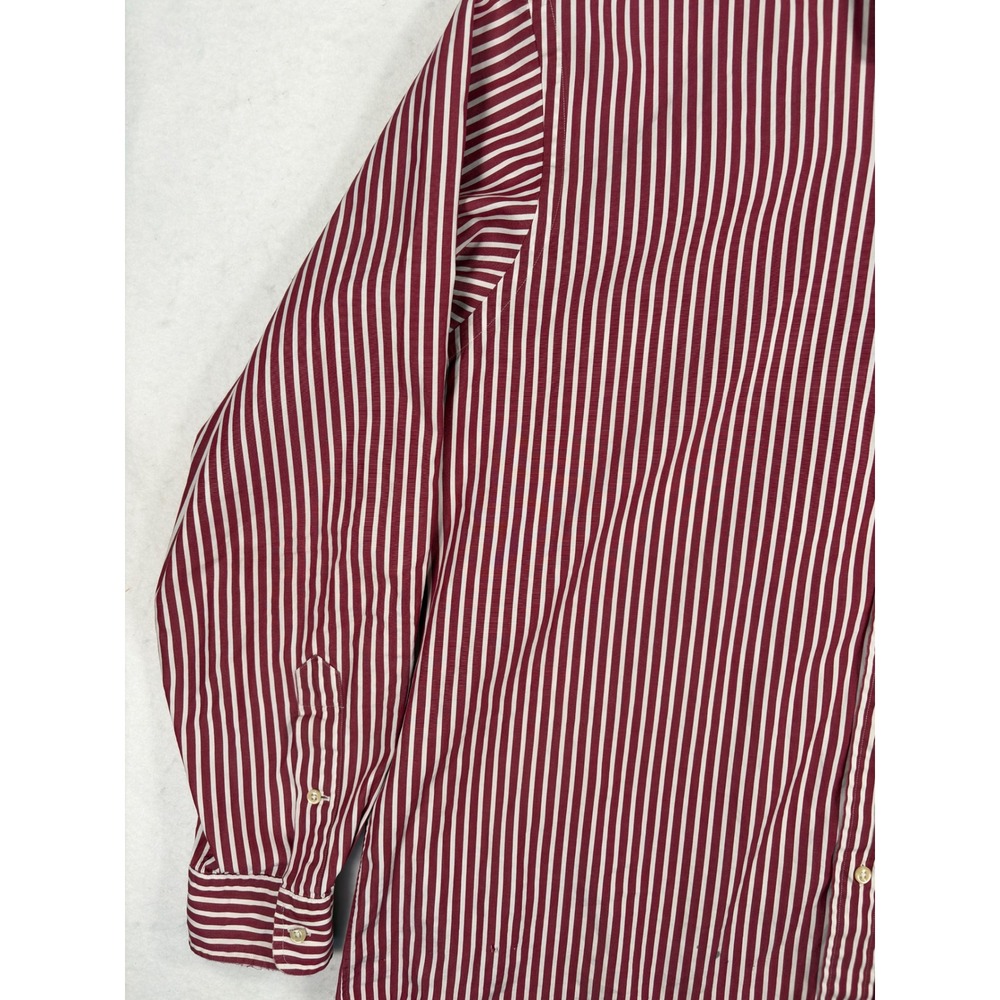 Vintage Ralph Lauren Striped Button Down Shirt XL Red White Classic Fit Cotton - Picture 8 of 13